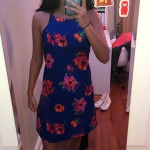 Blue floral dress